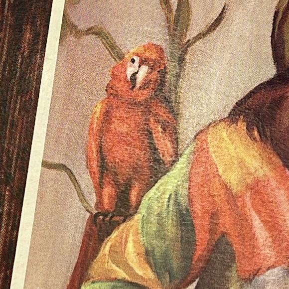 Vintage Lithograph Girl With Parrot by Jean Maio :: MCM Wall Art - Picture 12 of 13